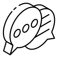 pictogramme de bulles de conversation